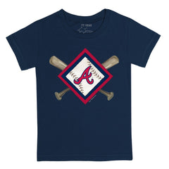 Atlanta Braves Tiny Turnip Youth Diamond Cross Bats T-Shirt - MLB