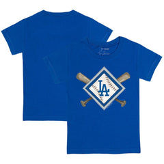 Los Angeles Dodgers Tiny Turnip Youth Diamond Cross Bats T-Shirt - MLB