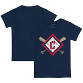 Cleveland Guardians Tiny Turnip Youth Diamond Cross Bats T-Shirt - MLB