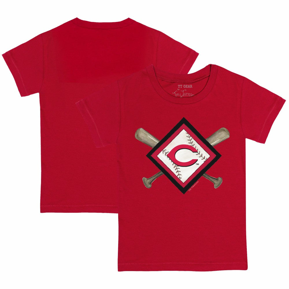 Cincinnati Reds Tiny Turnip Youth Diamond Cross Bats T-Shirt - MLB