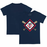 Minnesota Twins Tiny Turnip Youth Diamond Cross Bats T-Shirt - MLB