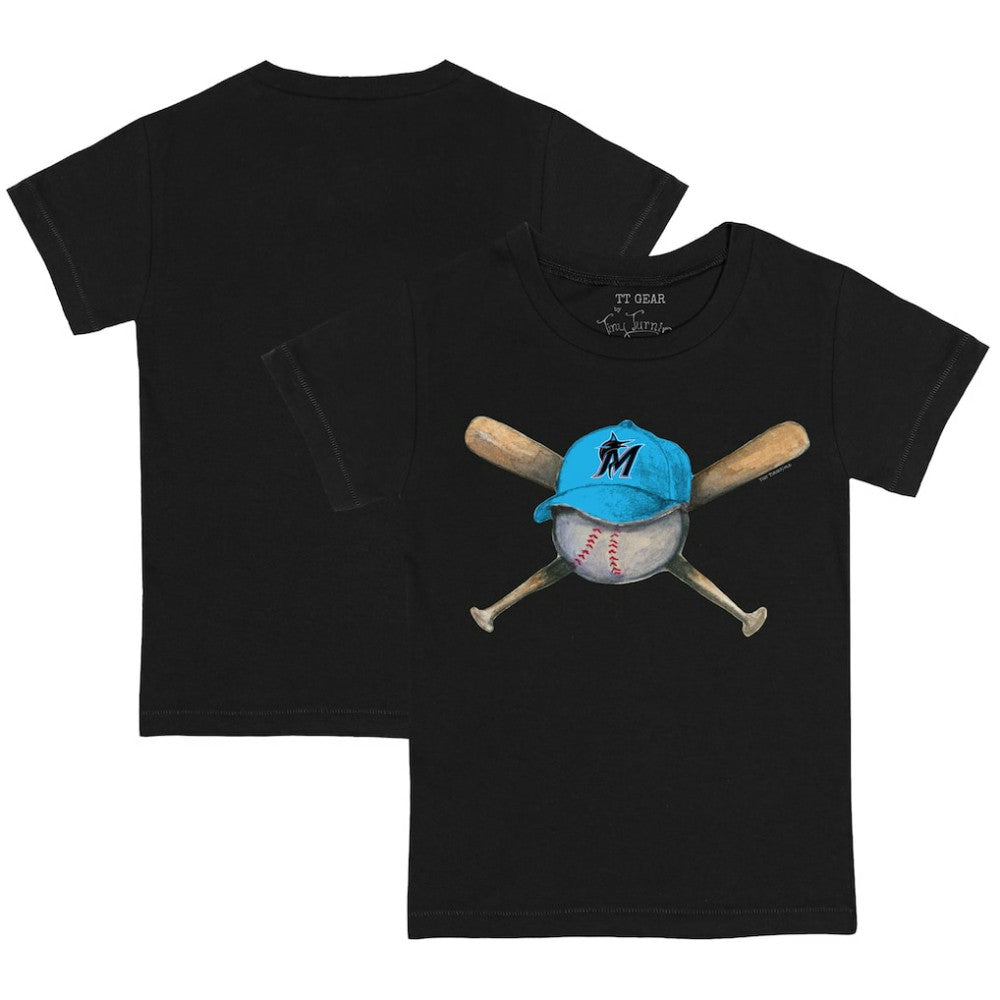 Miami Marlins Tiny Turnip Youth Hat Crossbats T-Shirt - MLB