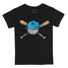 Miami Marlins Tiny Turnip Youth Hat Crossbats T-Shirt - MLB