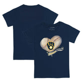 Milwaukee Brewers Tiny Turnip Youth Heart Banner T-Shirt - MLB