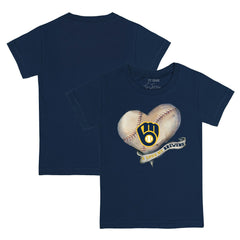 Milwaukee Brewers Tiny Turnip Youth Heart Banner T-Shirt - MLB