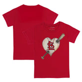 St. Louis Cardinals Tiny Turnip Youth Heart Bat T-Shirt - MLB