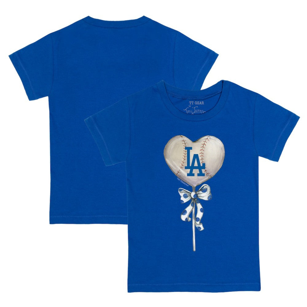 Los Angeles Dodgers Tiny Turnip Youth Heart Lolly T-Shirt - MLB