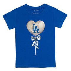 Los Angeles Dodgers Tiny Turnip Youth Heart Lolly T-Shirt - MLB