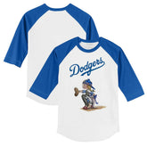 Los Angeles Dodgers Tiny Turnip Youth Kate 3/4-Sleeve Raglan T-Shirt - MLB