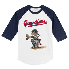 Cleveland Guardians Tiny Turnip Youth Kate 3/4-Sleeve Raglan T-Shirt - MLB