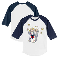 Minnesota Twins Tiny Turnip Youth Popcorn 3/4-Sleeve Raglan T-Shirt - MLB