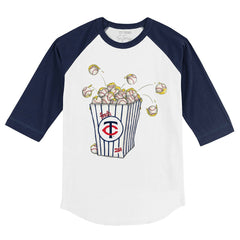 Minnesota Twins Tiny Turnip Youth Popcorn 3/4-Sleeve Raglan T-Shirt - MLB