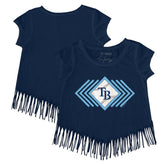Tampa Bay Rays Tiny Turnip Girls Youth Prism Arrows Fringe T-Shirt - MLB
