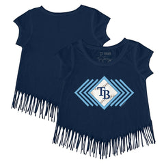 Tampa Bay Rays Tiny Turnip Girls Youth Prism Arrows Fringe T-Shirt - MLB