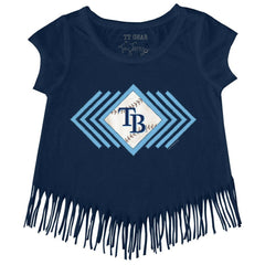 Tampa Bay Rays Tiny Turnip Girls Youth Prism Arrows Fringe T-Shirt - MLB