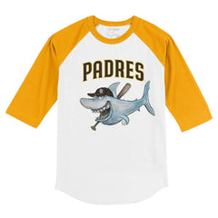San Diego Padres Tiny Turnip Youth Shark 3/4-Sleeve Raglan T-Shirt - MLB