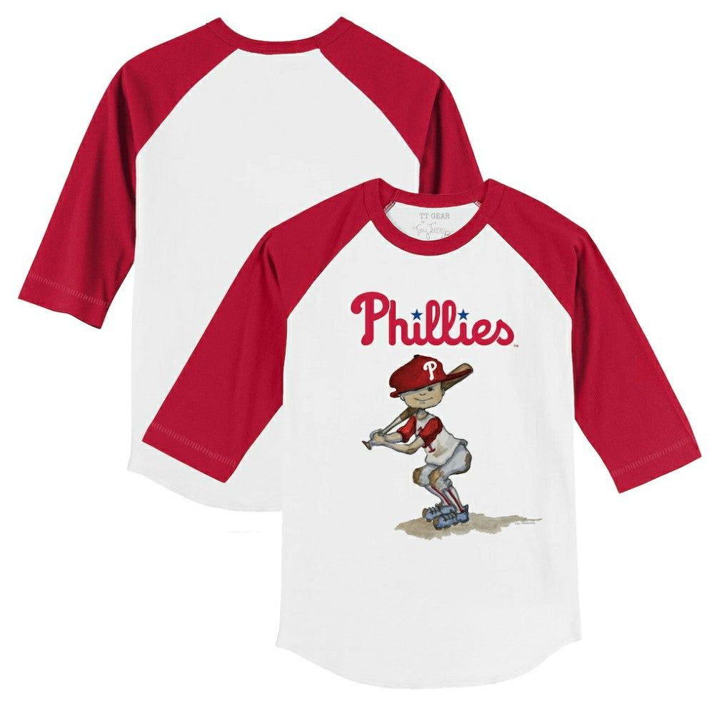 Philadelphia Phillies Tiny Turnip Youth Slugger 3/4-Sleeve Raglan T-Shirt - MLB