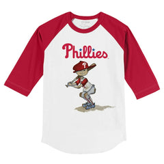 Philadelphia Phillies Tiny Turnip Youth Slugger 3/4-Sleeve Raglan T-Shirt - MLB