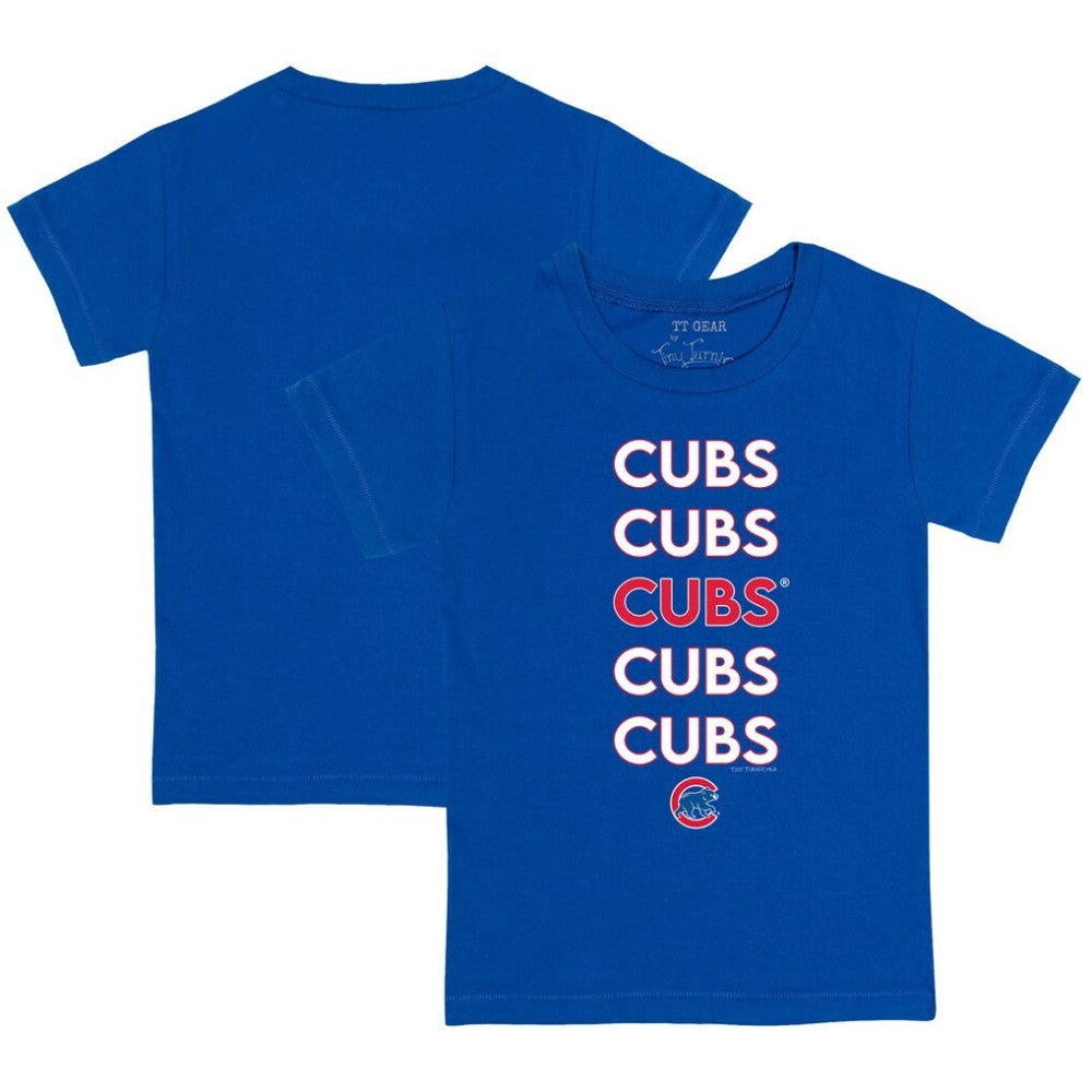 Chicago Cubs Tiny Turnip Youth Stacked T-Shirt - MLB