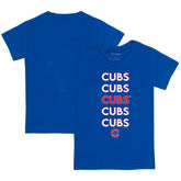 Chicago Cubs Tiny Turnip Youth Stacked T-Shirt - MLB