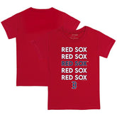 Boston Red Sox Tiny Turnip Youth Stacked T-Shirt - MLB