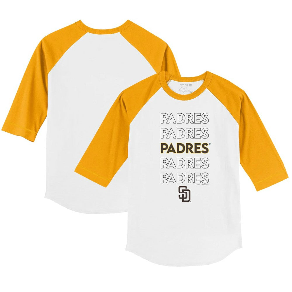 San Diego Padres Tiny Turnip Youth Stacked 3/4-Sleeve Raglan T-Shirt - MLB