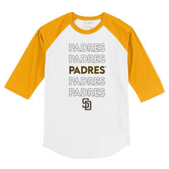 San Diego Padres Tiny Turnip Youth Stacked 3/4-Sleeve Raglan T-Shirt - MLB