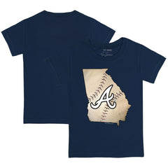 Atlanta Braves Tiny Turnip Youth State Outline T-Shirt - MLB
