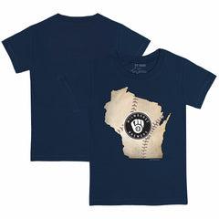Milwaukee Brewers Tiny Turnip Youth State Outline T-Shirt - MLB