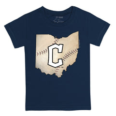 Cleveland Guardians Tiny Turnip Youth State Outline T-Shirt - MLB