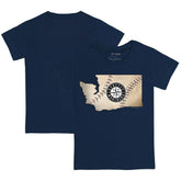 Seattle Mariners Tiny Turnip Youth State Outline T-Shirt - MLB