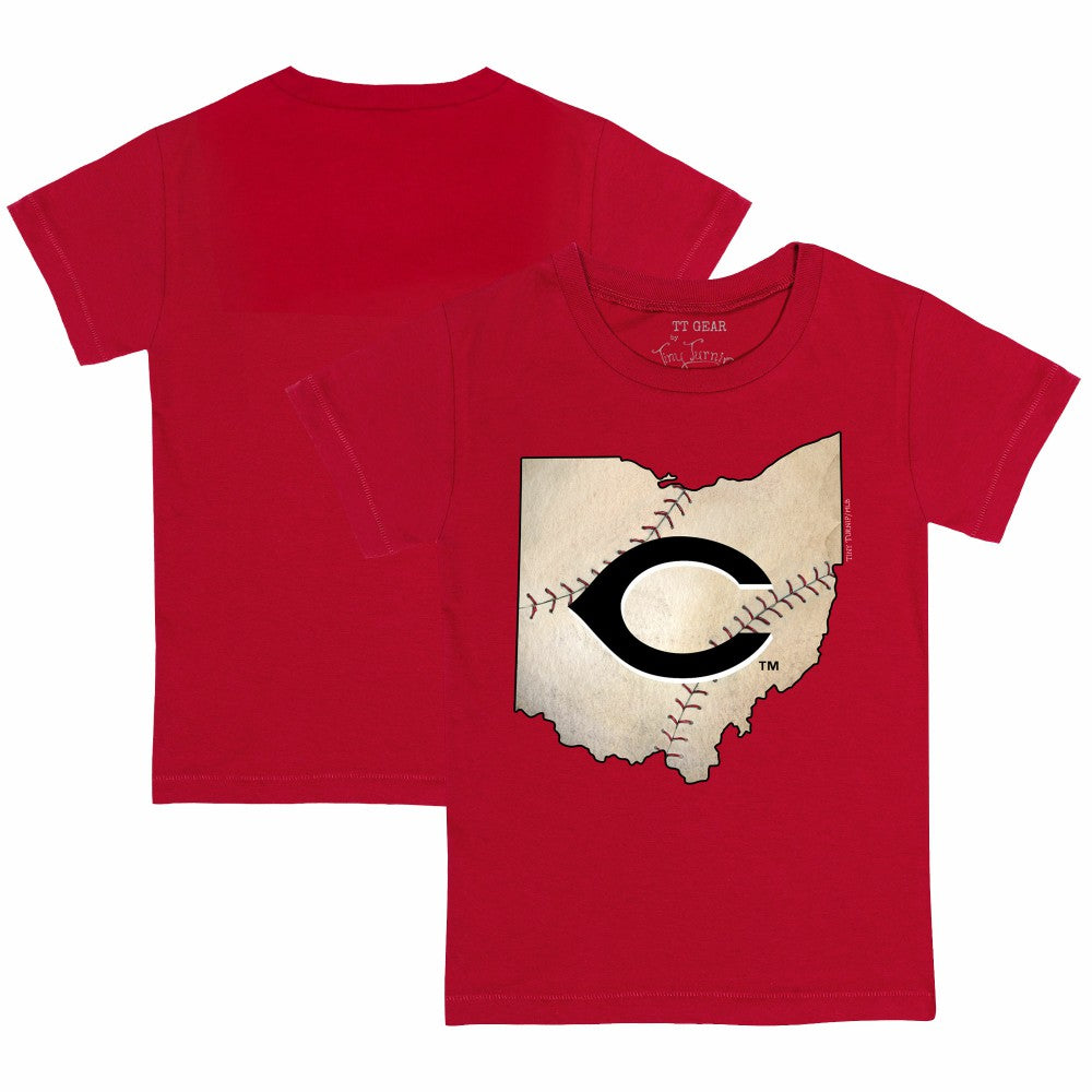 Cincinnati Reds Tiny Turnip Youth State Outline T-Shirt - MLB
