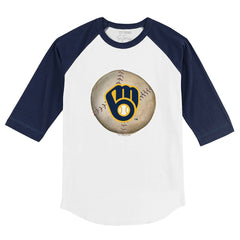 Milwaukee Brewers Tiny Turnip Youth Stitched Baseball 3/4-Sleeve Raglan T-Shirt - MLB