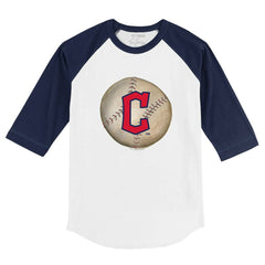 Cleveland Guardians Tiny Turnip Youth Stitched Baseball 3/4-Sleeve Raglan T-Shirt - MLB