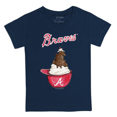 Atlanta Braves Tiny Turnip Youth Sundae Helmet T-Shirt - MLB
