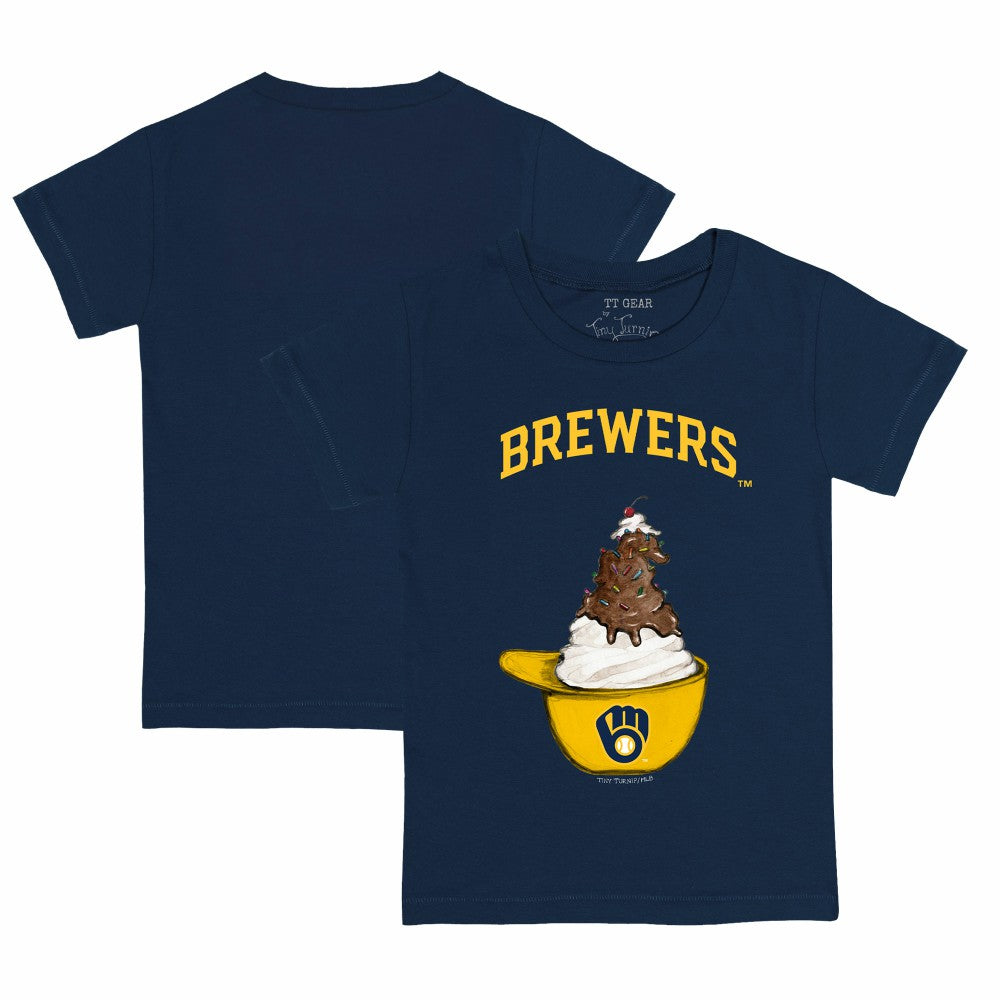 Milwaukee Brewers Tiny Turnip Youth Sundae Helmet T-Shirt - MLB