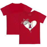 Los Angeles Angels Tiny Turnip Youth Tiara Heart T-Shirt - MLB