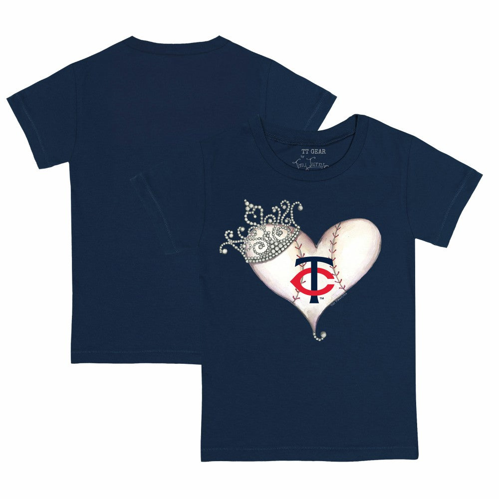 Minnesota Twins Tiny Turnip Youth Tiara Heart T-Shirt - MLB