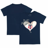 Minnesota Twins Tiny Turnip Youth Tiara Heart T-Shirt - MLB