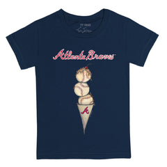 Atlanta Braves Tiny Turnip Youth Triple Scoop T-Shirt - MLB