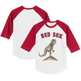 Boston Red Sox Tiny Turnip Youth TT Rex 3/4-Sleeve Raglan T-Shirt - MLB