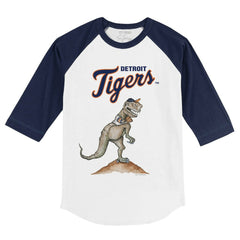 Detroit Tigers Tiny Turnip Youth TT Rex 3/4-Sleeve Raglan T-Shirt - MLB