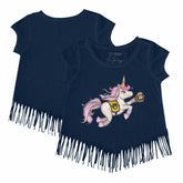 Milwaukee Brewers Tiny Turnip Girls Youth Unicorn Fringe T-Shirt - MLB