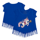 Chicago Cubs Tiny Turnip Girls Youth Unicorn Fringe T-Shirt - MLB