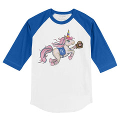 Kansas City Royals Tiny Turnip Youth Unicorn 3/4-Sleeve Raglan T-Shirt - MLB