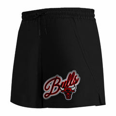 Chicago Bulls Pro Standard Women's Script Woven Shorts Black - NBA