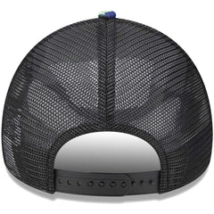 Tottenham Hotspur New Era Black Glitch All Over Print E-Frame Trucker Adjustable Hat | New Era