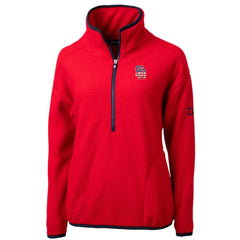 San Diego Padres Cutter & Buck Women's Americana Logo Cascade Eco Sherpa Fleece Half-Zip Pullover Jacket - MLB