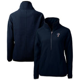 Philadelphia Phillies Cutter & Buck Women's Americana Logo Cascade Eco Sherpa Fleece Half-Zip Pullover Jacket - MLB