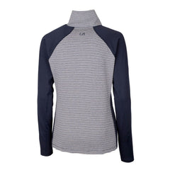 Milwaukee Brewers Cutter & Buck Women's Americana Logo Forge Tonal Stripe Stretch Half-Zip Pullover Top - MLB
